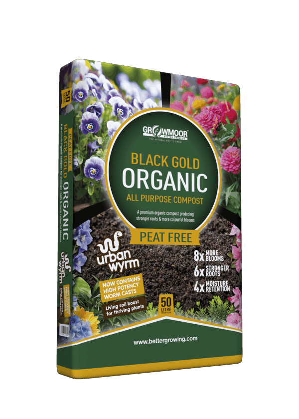Growmoor 'Black Gold' Organic Peat Free Urban Wyrm Compost 50L